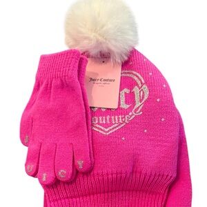 Juicy Couture Vibrant Pink Knit Accessories